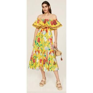Cara Cara Yellow boho floral dress  NWT,  Size 6